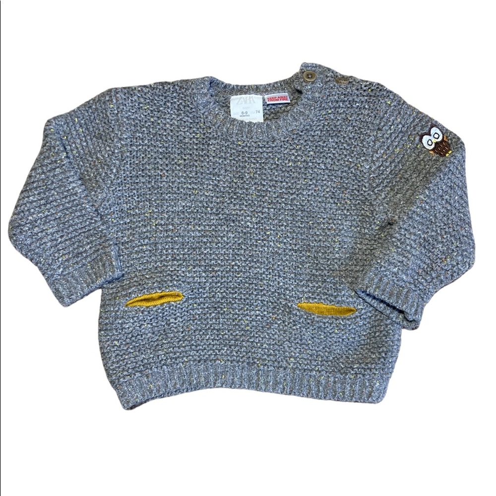 ⭐️Zara Sweater⭐️ 6-9 months gray knit sweater
